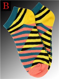 PINNAPPLE LOVER chaussettes à rayures colorées
