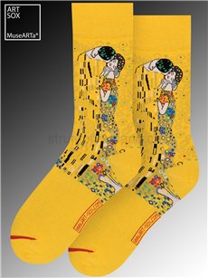 Chaussettes MuseARTa - Le baiser de Gustav Klimt - yellow