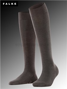 SOFT MERINO chaussettes mi-bas de Falke - 5239 dark brown