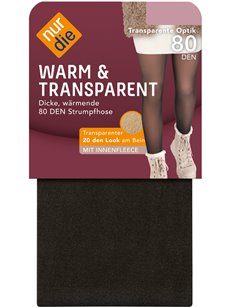 WARM & TRANSPARENT Fleece Collants NUR DIE