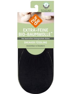 EXTRA FEINE BIO-BAUMWOLLE protège-pieds pour femmes de Nur Die - 094 noir