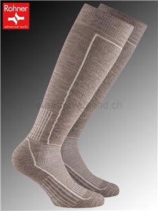 NATURAL SKI chaussettes de ski Rohner - 145 brun mel.