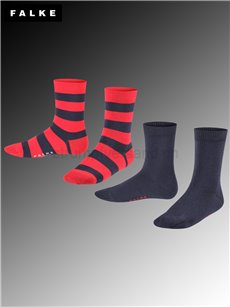 HAPPY STRIPE 2-PACK chaussettes Falke pour enfants - 3000 noir