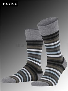 TINTED STRIPE chaussettes de Falke - 3180 asphalt mel.