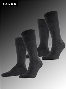 HAPPY 2-PACK chaussettes pour hommes de Falke - 3080 anthracite mel.