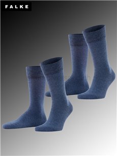 HAPPY 2-PACK chaussettes pour hommes de Falke - 3080 anthracite mel.