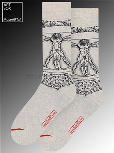 Chaussettes MuseARTa - "L'Homme de Vitruve" de Leonardo da Vinci