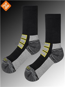 OUTDOOR SOCKEN chaussettes de randonnée de Nur Die - 985 schwarz-gelb