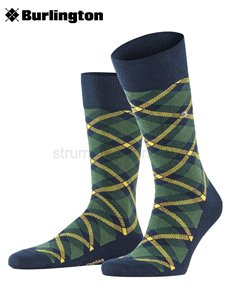 TARTAN chaussettes Burlington - 6120 marine