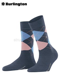 MARYLEBONE chaussettes de Burlington - 6688 dark blue mel.