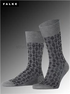 ARTWORK TIE chaussettes pour hommes de Falke - 3390 light grey mel.