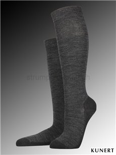 WARM UP chaussettes hautes femme de Kunert - 405 anthracite mel.